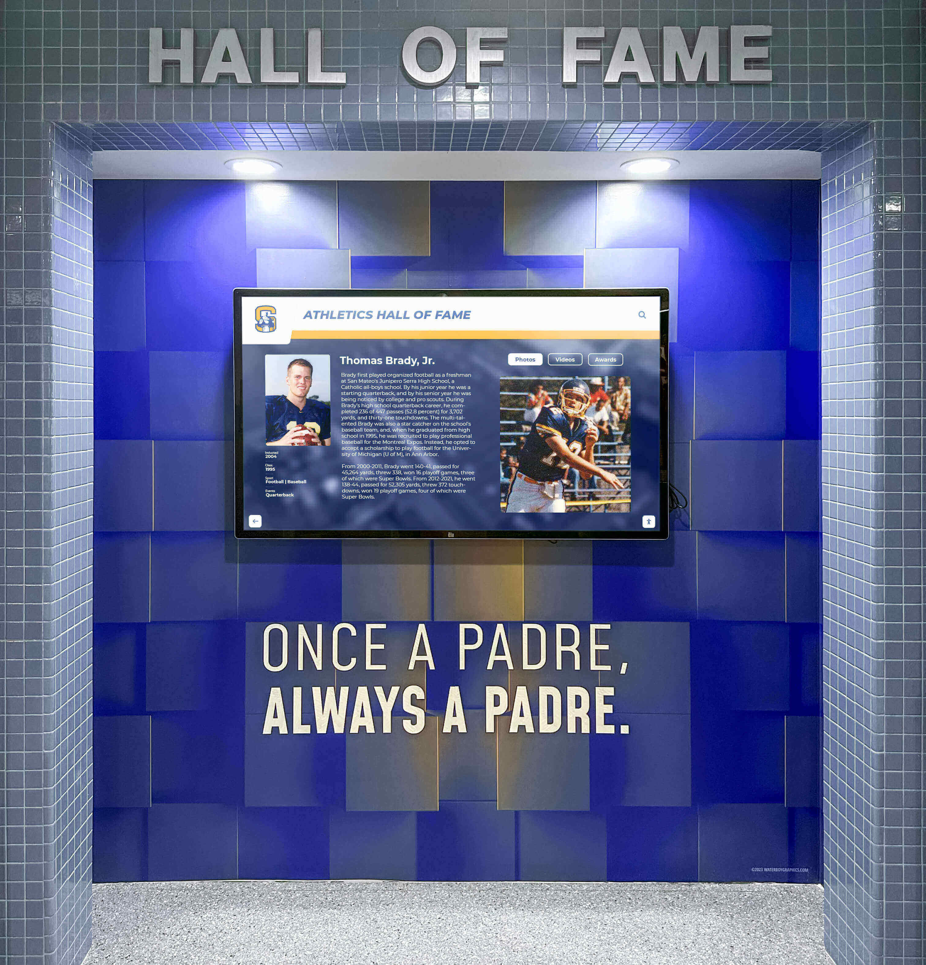 Hall of fame display installation