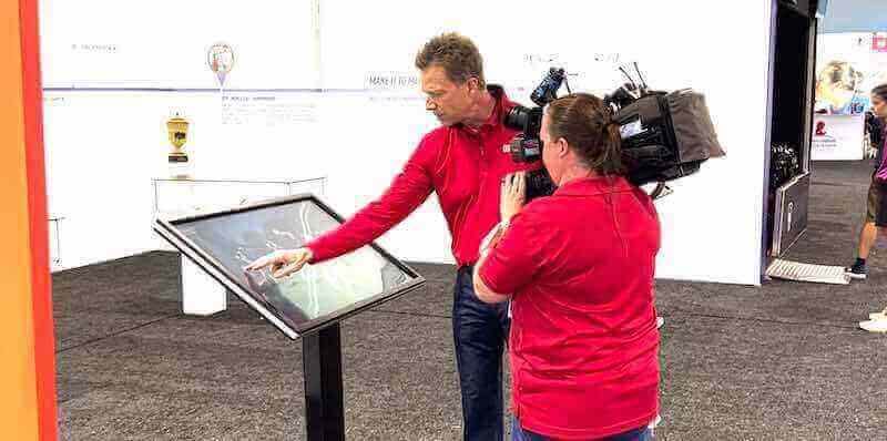 Interactive digital display in professional environment