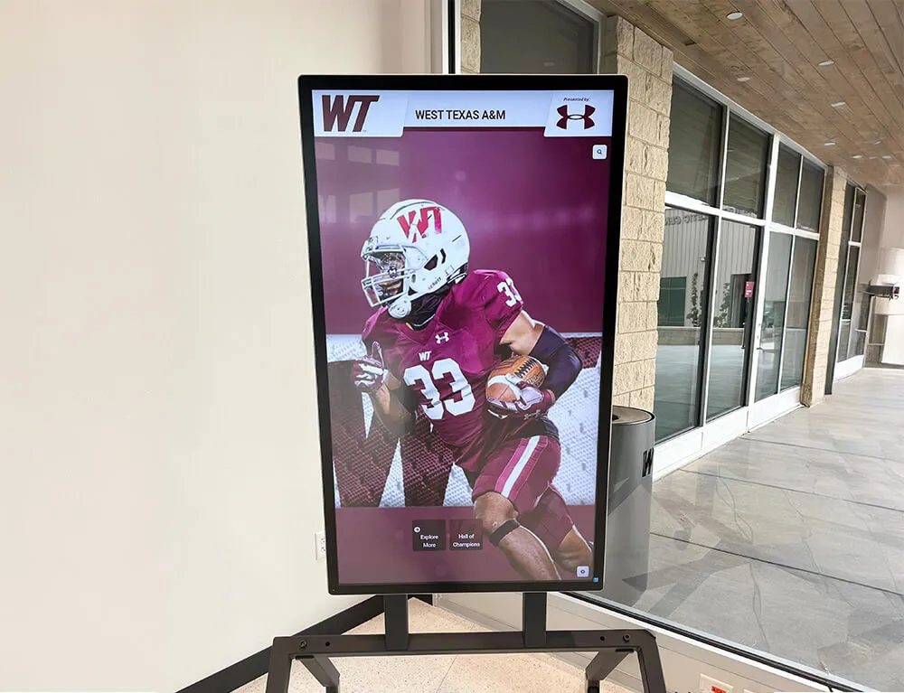 High school football player recognition display